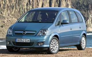 Opel Meriva A (2003-2010) – белое на черном автомобиле