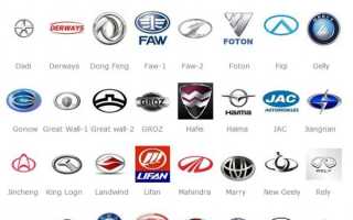 Марки, значки китайских автопроизводителей