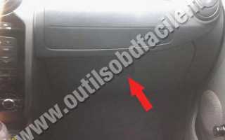 Где находится разъем для диагностики сандеро