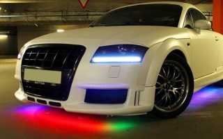 Неоновая подсветка салона и днища авто