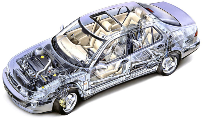 Конструктивные особенности Saab 9-5
