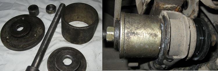 съемник сайлентблоков балки