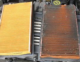 грязный воздушный фильтр