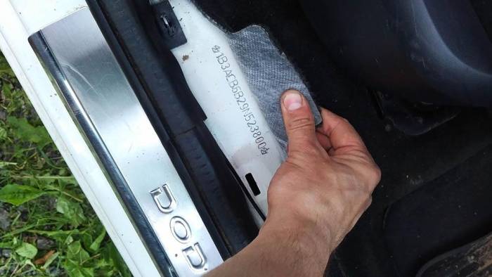 Где посмотреть VIN-номер в автомобиле VIN-номер в авто