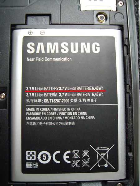 Ёмкость аккумулятора телефона