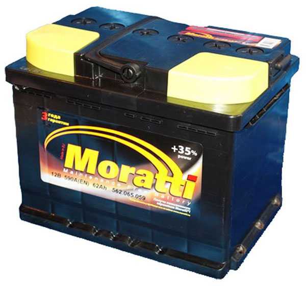 Автомобильный аккумулятор Moratti