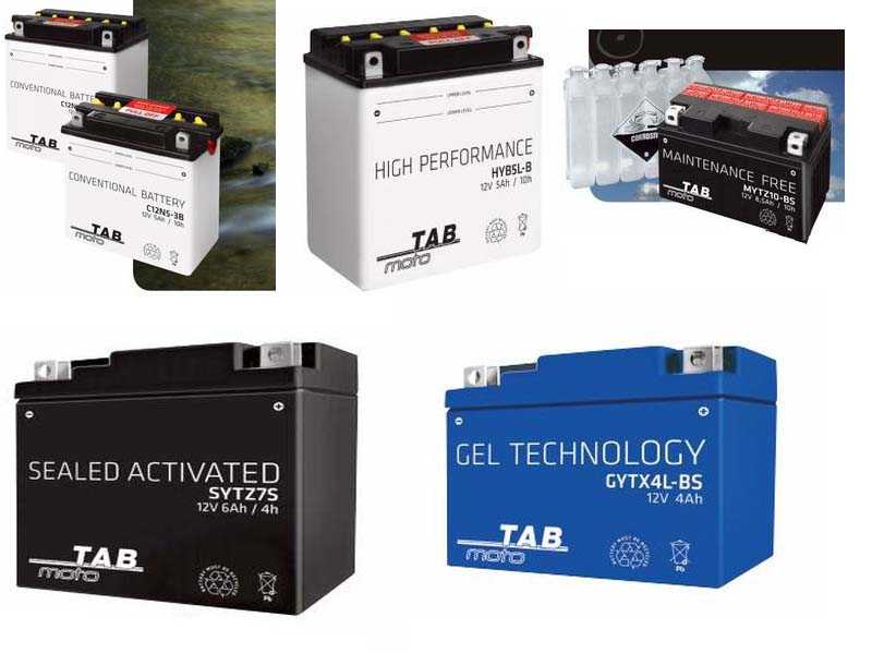 АКБ для скутеров фирмы Tab