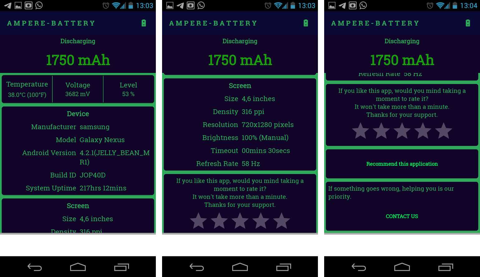 Программа для проверки аккумулятора телефона Ampere Battery