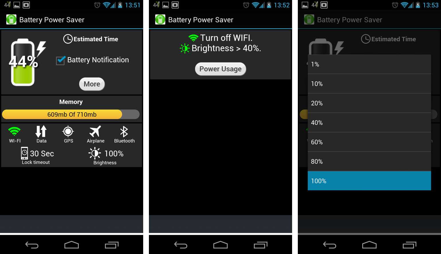 Программа для проверки аккумулятора телефона Battery Power Saver