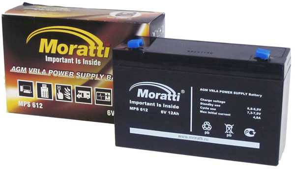 Аккумуляторы Moratti для ИБП