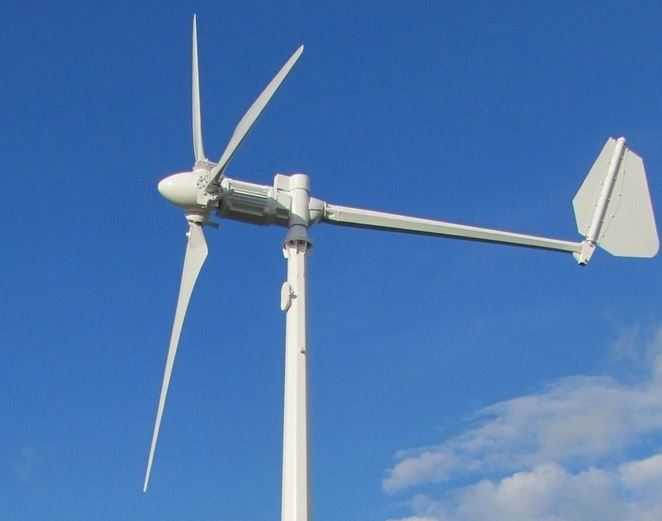 Внутри мачты промышленного «ветряка»