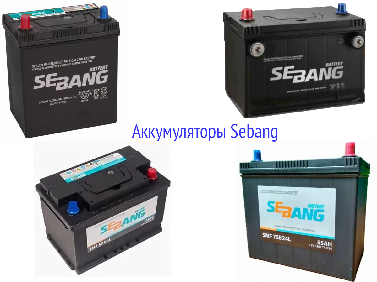 Аккумуляторы Sebang разных форм-факторов