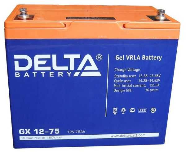 Гелевый аккумулятор Delta