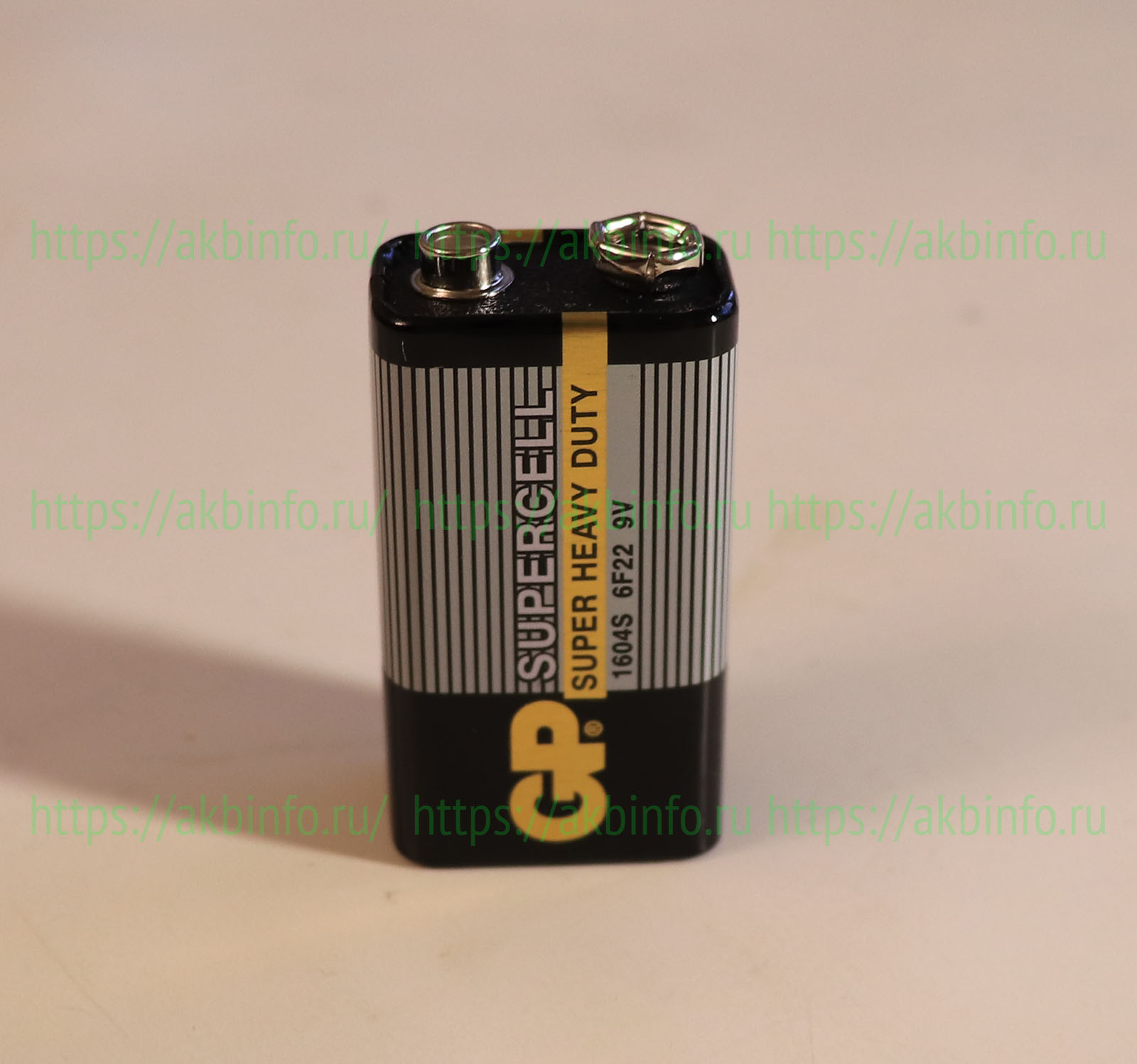 Щелочная батарейка «Крона» 9 V GP 1604S 6F22