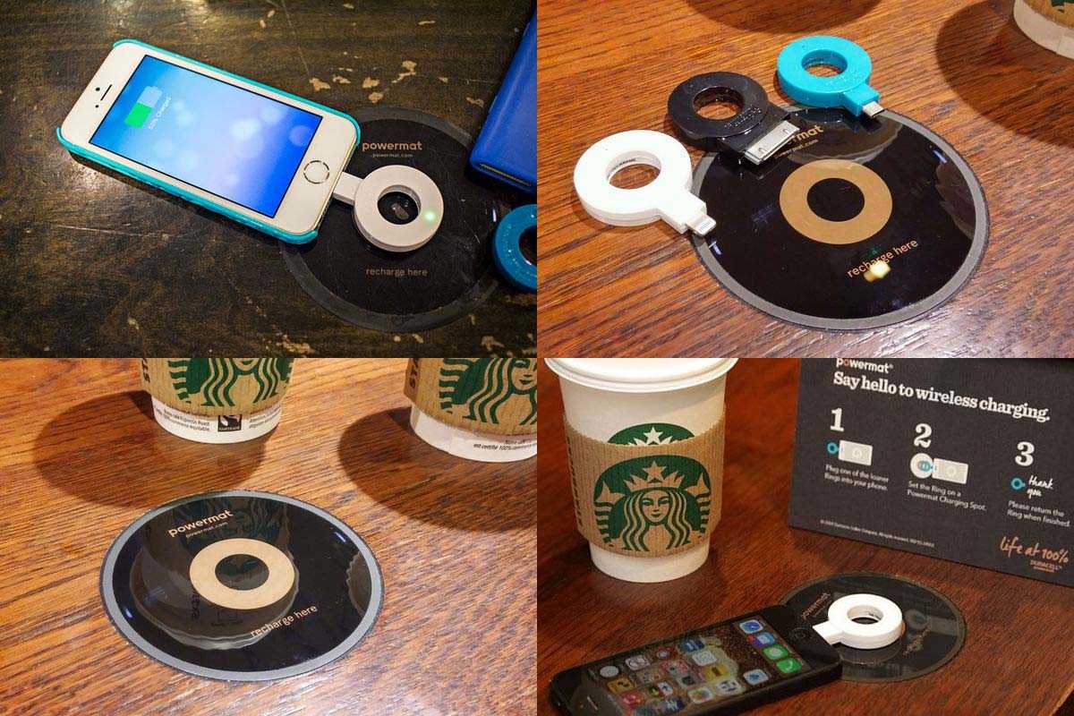 Беспроводные зарядки в кафе