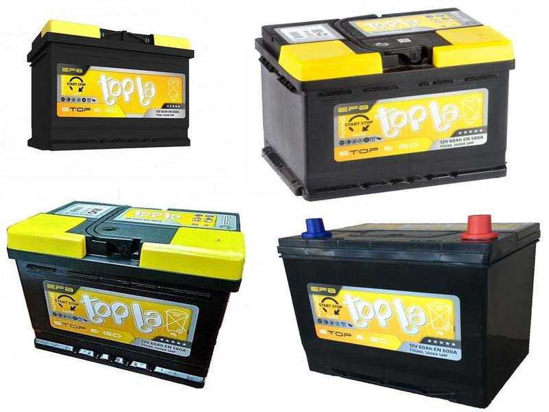 Аккумуляторы Topla EFB