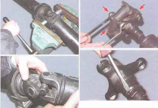 Разборка кардана Демонтаж крестовины