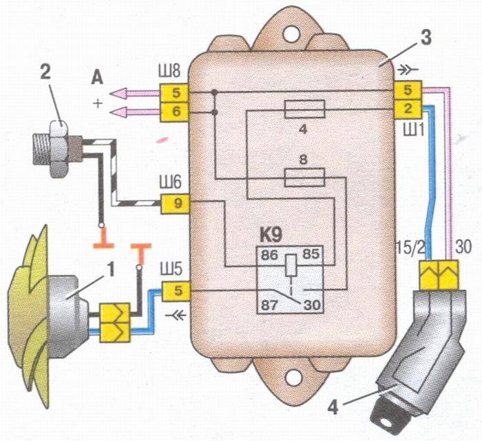 Схема подключения Подключка вентилятора