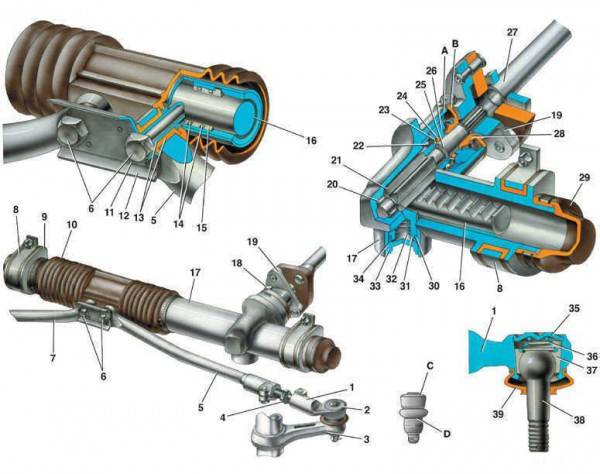 Рулевой механизм в сборе с приводом