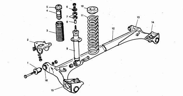 Задняя подвеска ваз 2110
