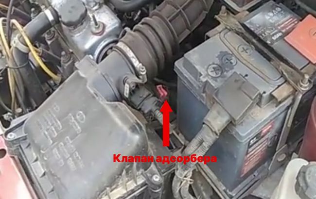 местоположение клапана адсорбера на Лада Калина