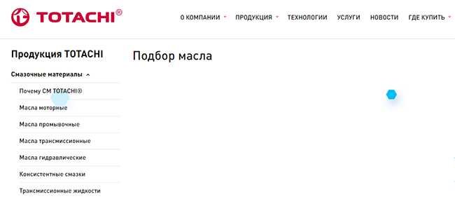 Главная страница меню